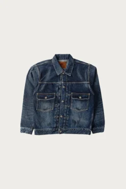 2050-2102 - "Fear of The Dark" Type 2 Denim Jacket - Indigo Blue