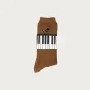 84 Yarns PIANO Embroidery Socks - Brown