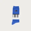 84 Yarns PIANO Embroidery Socks - Blue