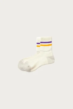 Allrounder "2 Stripe Merino Crew" - Purple/Yellow