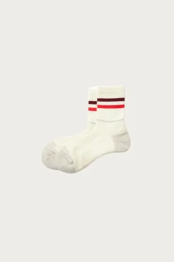Allrounder "2 Stripe Merino Crew" - Burgundy/Red