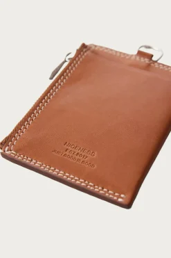 Bay Ray Zip Card Case - Cognac