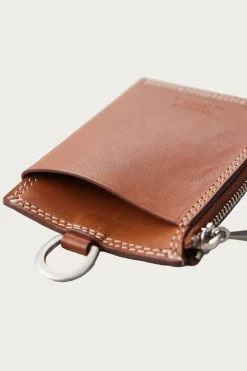 Bay Ray Zip Card Case - Cognac