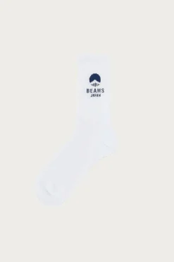 Beams Logo Socks - White/Blue