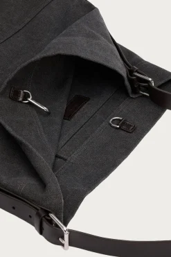 Belted Tote Bag - Ash Black