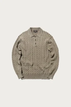 Cable Polo Pigment Dyed Yarn - Beige