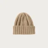 Cashmere Rib Watch Cap - Camel