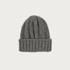 Cashmere Rib Watch Cap - Charcoal