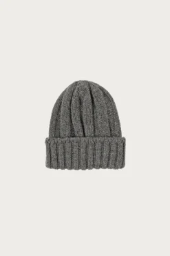 Cashmere Rib Watch Cap - Charcoal