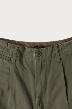 Chino High Waisted NIME Pants (CACTUS Embroidery) - Khaki