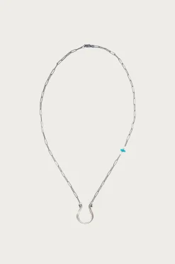 Coin Horseshoe and Turquoise Necklace