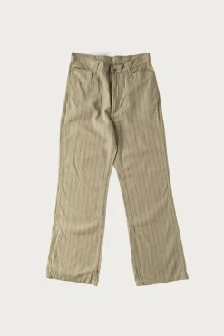 Cotton Linen GIBSON Stripe 5P FRISKO - Light Green