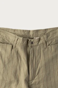 Cotton Linen GIBSON Stripe 5P FRISKO - Light Green