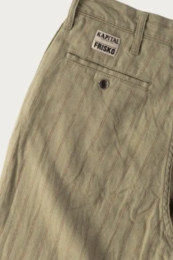 Cotton Linen GIBSON Stripe 5P FRISKO - Light Green