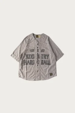Cotton Wool GREAT KOUNTRY Baseball Shirt (KOUNTRY DREAM CATCH Remake) - Light Grey