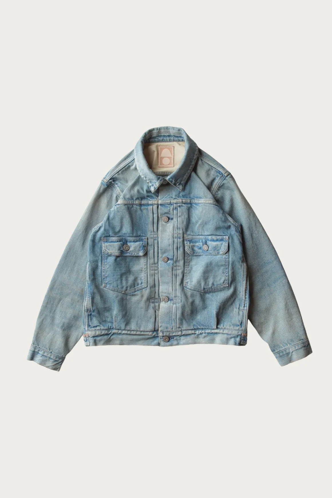 C.T.L. Neo Type 2nd Denim Jacket - Bengara (Indian Red) - Light Indigo