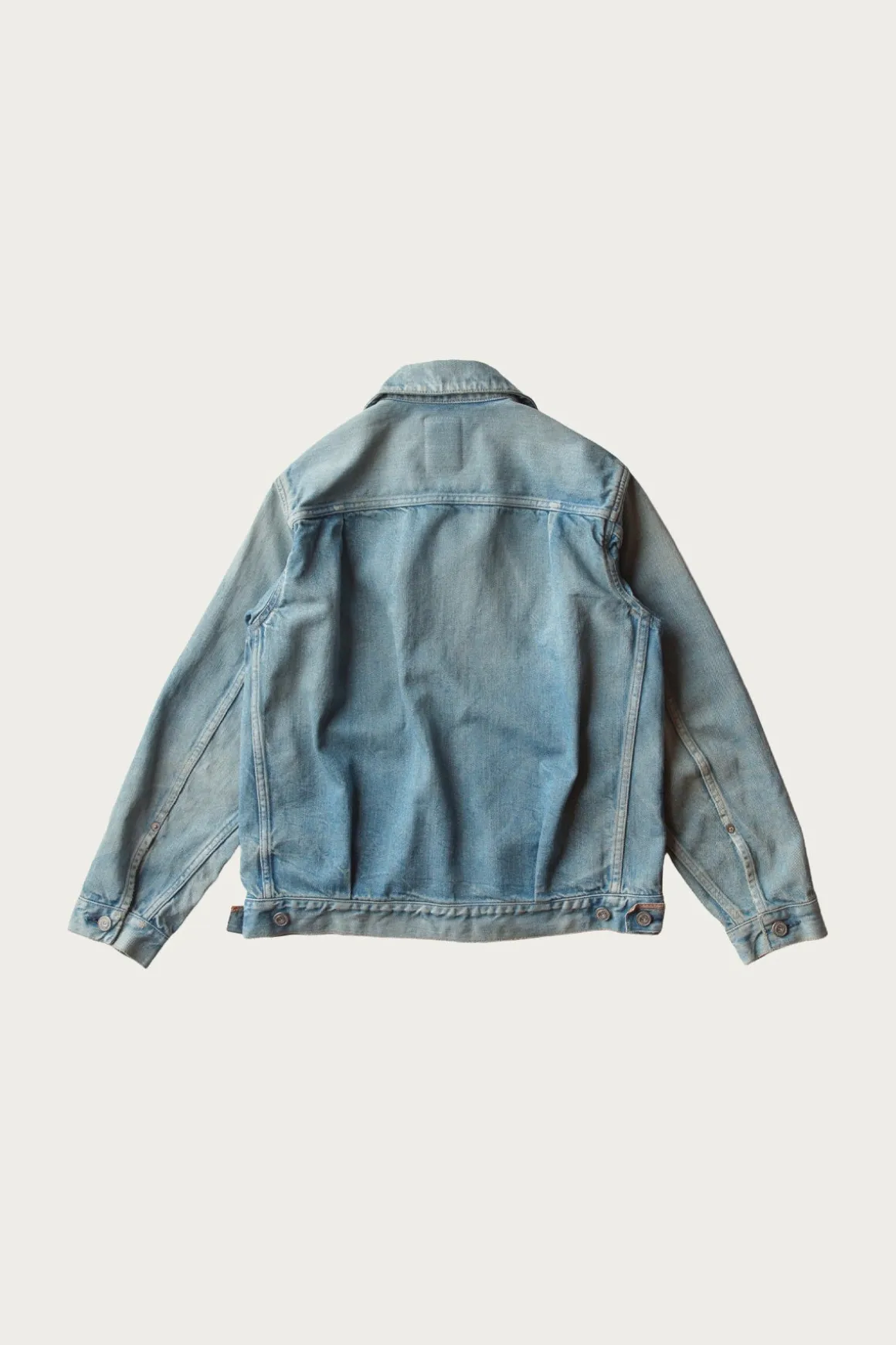 C.T.L. Neo Type 2nd Denim Jacket - Bengara (Indian Red) - Light Indigo