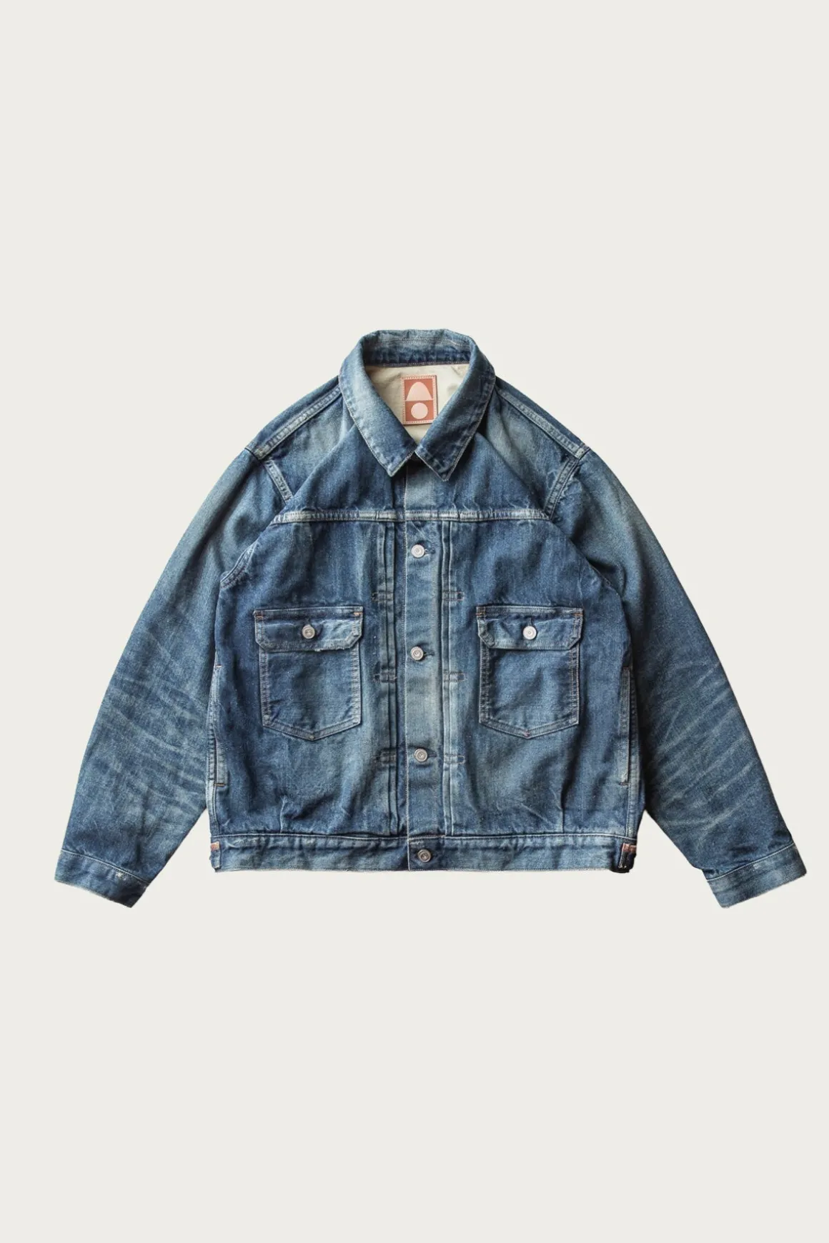 C.T.L. Neo Type 2nd Denim Jacket - Bengara (Indian Red) - Dark Indigo
