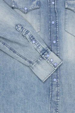 Denim Pearlsnap Shirt - Washed Indigo