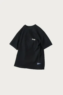 16/-Dense Jersey Butterfly Concho Pocket T - Black