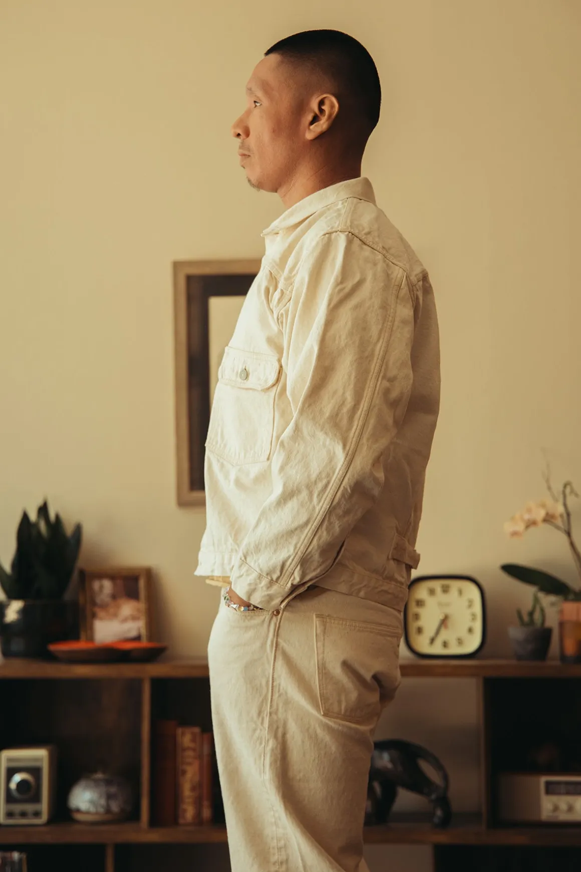 2107EC - Type 1 Denim Jacket - Ecru