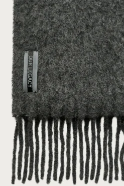Estate Scarf - Phantom Fuzzy Alpaca