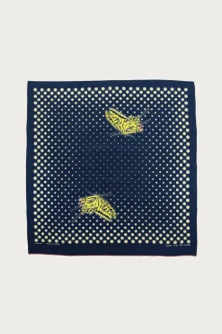 Fastcolor Selvedge Bandana Coco Swallowtail - Navy