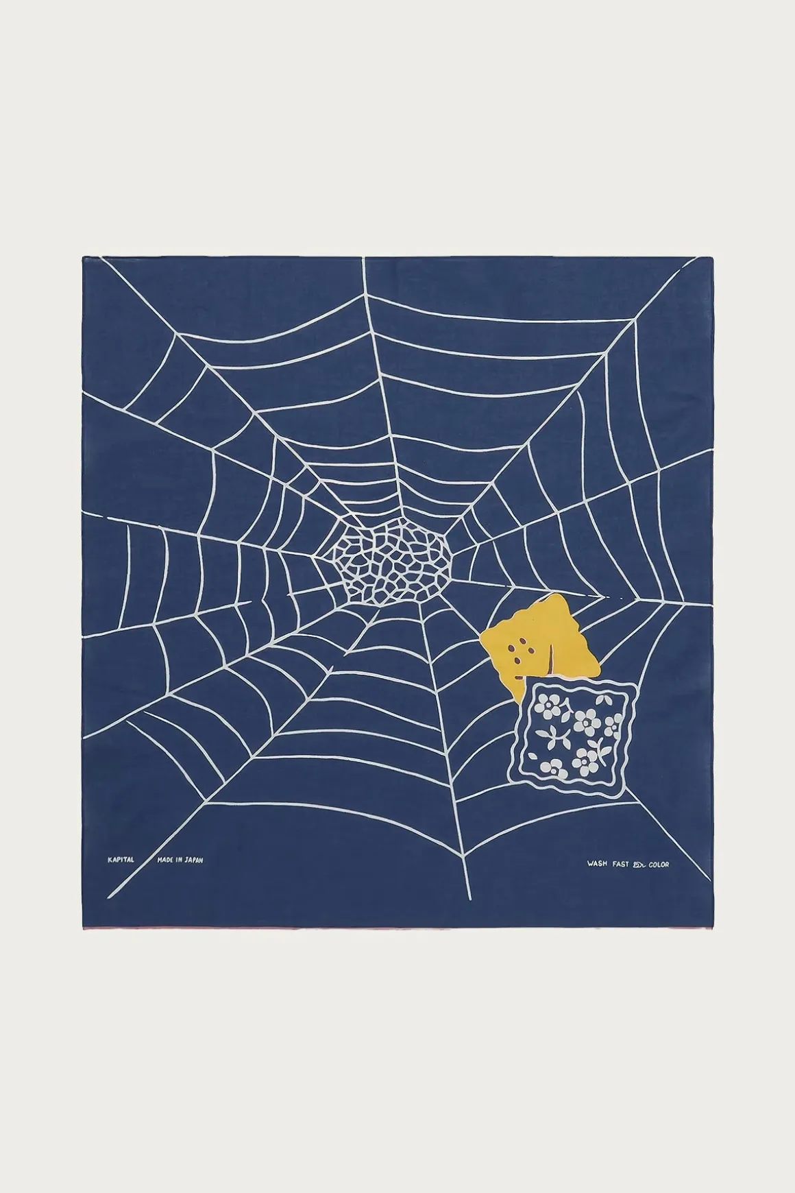 Fastcolor Selvedge Bandanna (SPIDER PECKISH RAINBOWY) - Navy