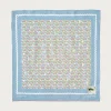 Fastcolor Selvedge Bandanna (SKULL & FLOWER) - Sax