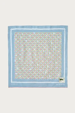 Fastcolor Selvedge Bandanna (SKULL & FLOWER) - Sax