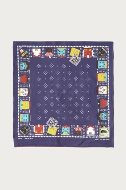 Fastcolor Selvedge Bandanna (KACHINA & PECKISH RAINBOWY) - Purple