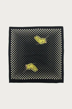 Fastcolor Selvedge Bandana Coco Swallowtail - Black