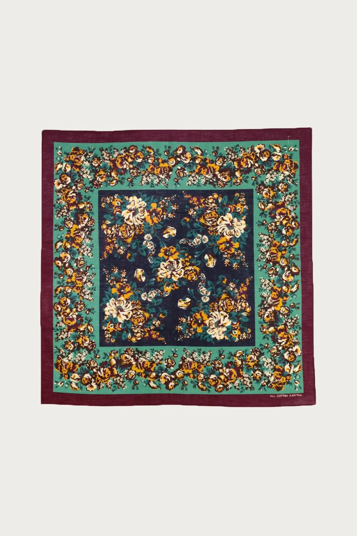 Fastcolor Selvedge Bandanna (NADESHIKO-Champetre) - Burgundy