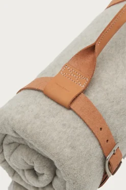 Fleece Blanket L - Melange Grey