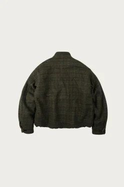Fluffy Wool Harrington Jacket - Seaweed