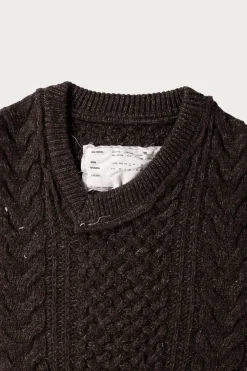 Frankenstein Cable Knit - Natural Brown Glitter
