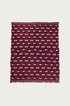 Fulling Wool Blanket SPEAKEASY (Colorful) - Wine