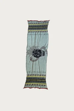 Fulling Wool Scarf COPTIC SKULL - Green