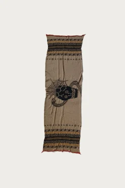 Fulling Wool Scarf COPTIC SKULL - Beige