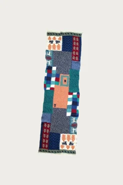 Fulling Wool Scarf VILLAGE GABBEH - Turquoise