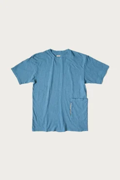 Gauze Jersey BISCUIT Pocket T - Light Blue