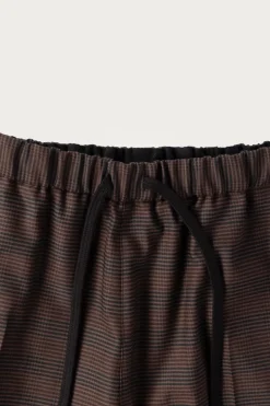 Glen Plaid Easy Trousers - Brown/Black