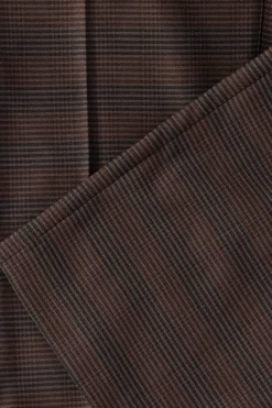 Glen Plaid Easy Trousers - Brown/Black