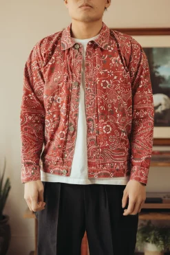 Gyan Bandana Trucker Jacket - Red