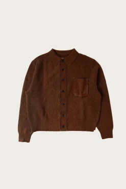 Hairy Cardigan - Brown Mohair Wool