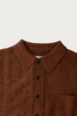 Hairy Cardigan - Brown Mohair Wool