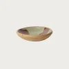 Hamadagama Round Plate - White/Brown