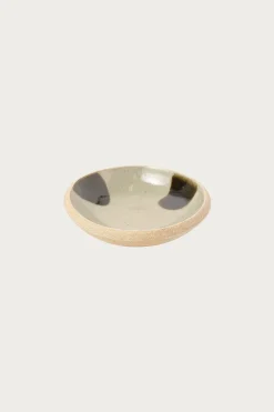 Hamadagama Round Plate - White/Olive