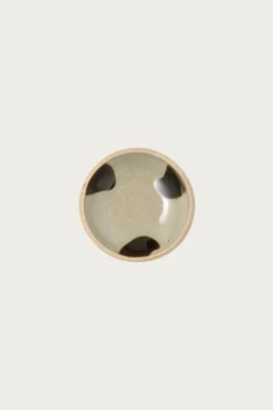 Hamadagama Round Plate - White/Olive