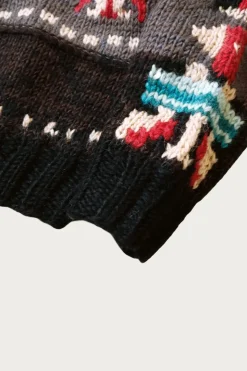 Hand Knit STD Cowichan Crew Sweater - Charcoal